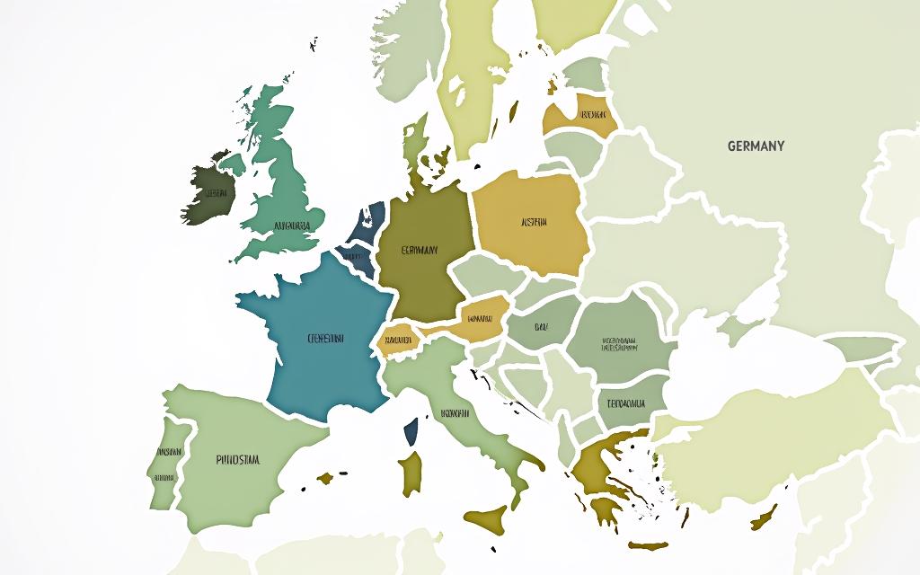 Mapa střední Evropy s vyznačeným pokrytím v ČR, Rakousku, Slovensku, Polsku a Německu